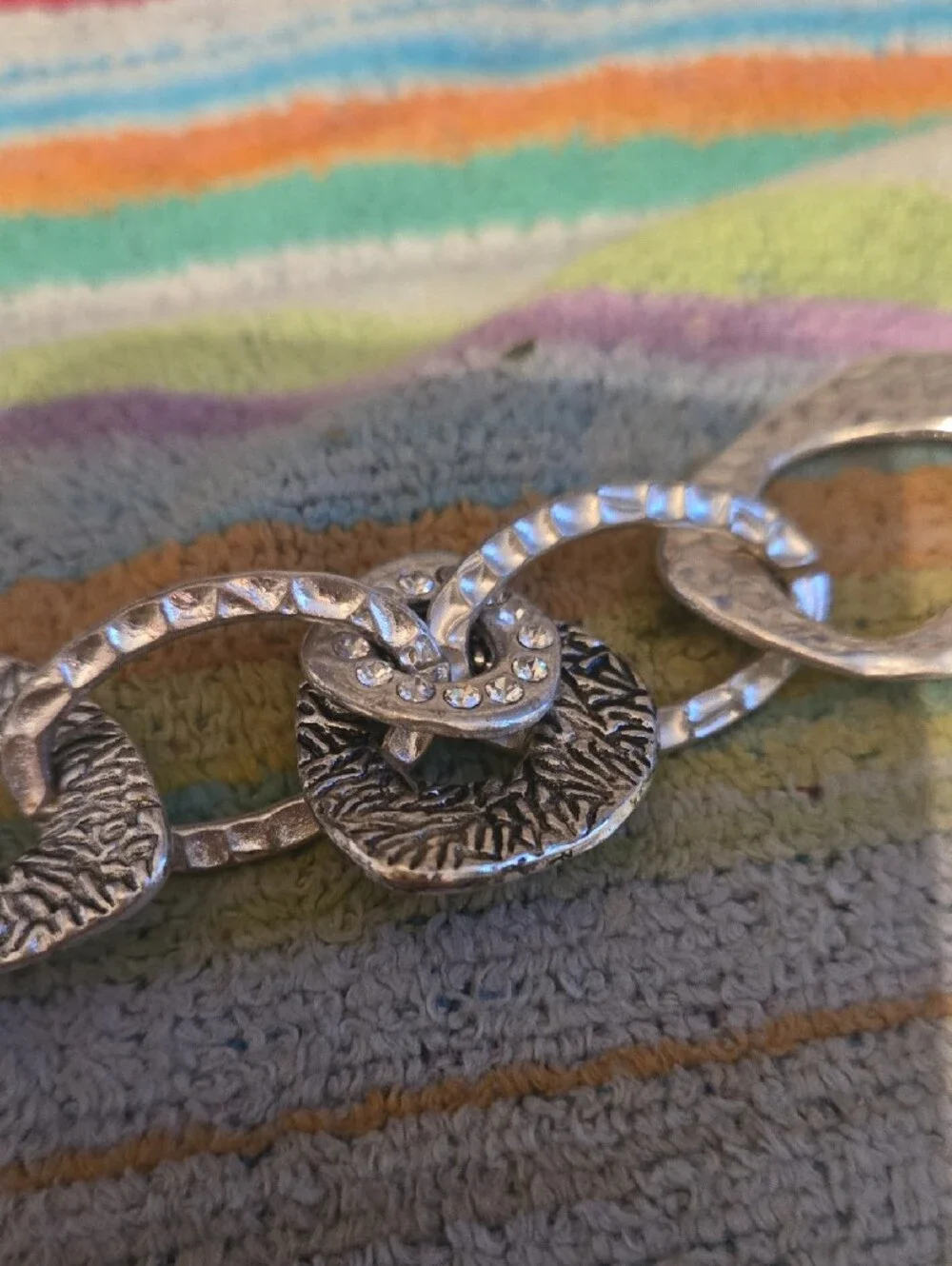 Chico's Silver Linked Chain Belt
